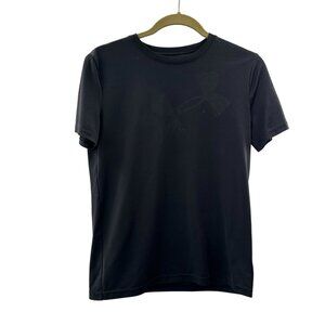 Under Armour Youth Loose Fit Black HeatGear T-Shirt Lightweight‎ Activewear YLG